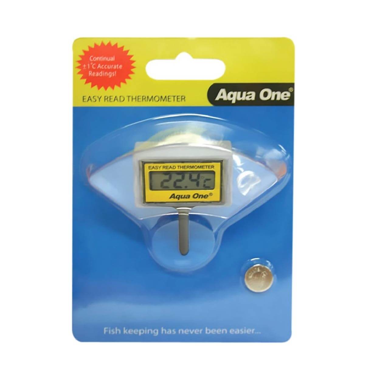 Aqua one easy red thermometer