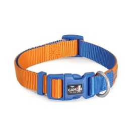 CAMON-Collier reglable-DoublePremium Orange/Bleu 10x200~