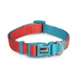 CAMON-Collier Ajustable DoublePremium Rouge/Bleu 5x300~400mm