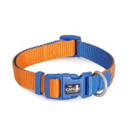 CAMON-Collier Ajustable DoublePremium Orange/Bleu 15x300~400mm