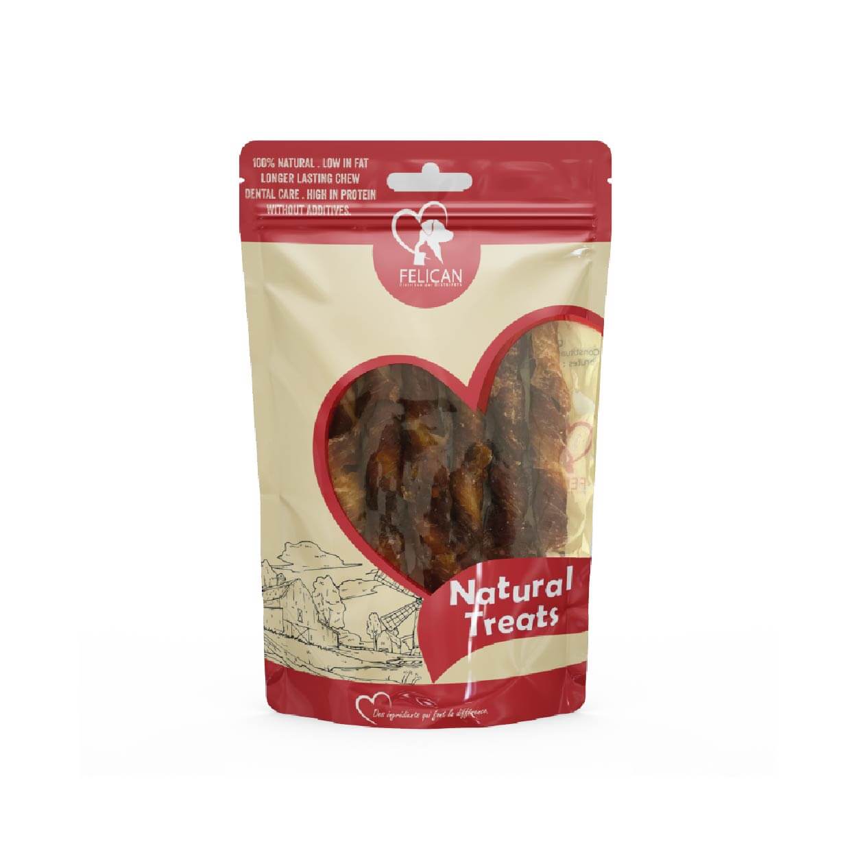 FELICAN 6 Bâtonnets Bi-Couleur Poulet 80 gr