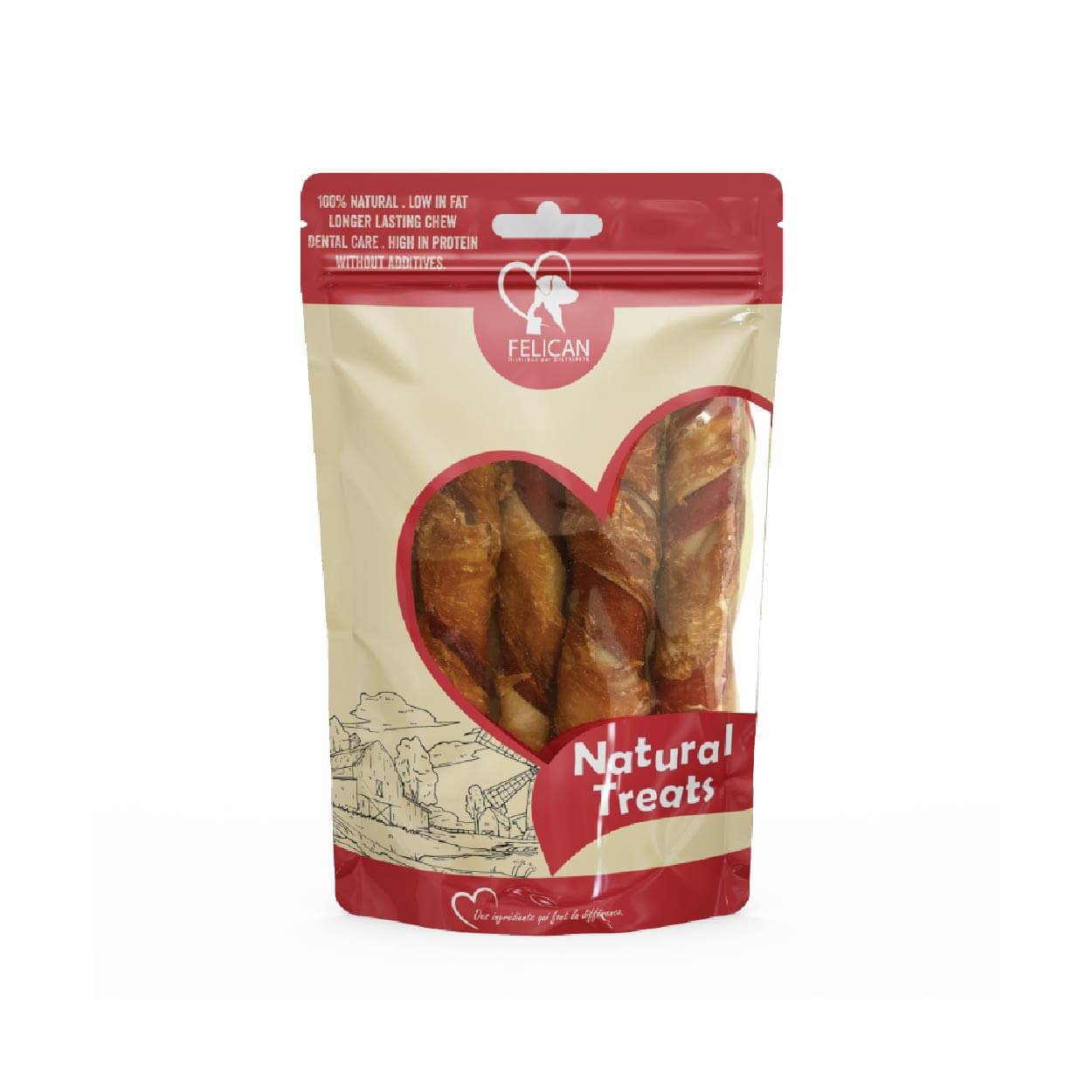 FELICAN 5 Bâtonnets Bi-Couleur Poulet 150 gr