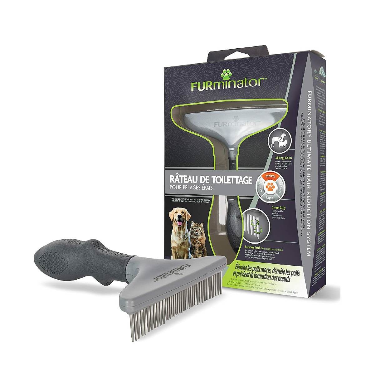 FURminator Dog & Cat Grooming Rake