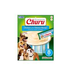 CHURU Poulet Fromage Chien 8 Tubes