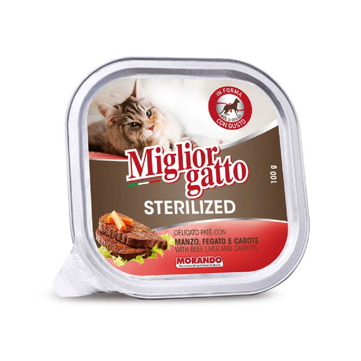 Miglior gatto Sterilized Manzo/Fegato Carote 100 gr