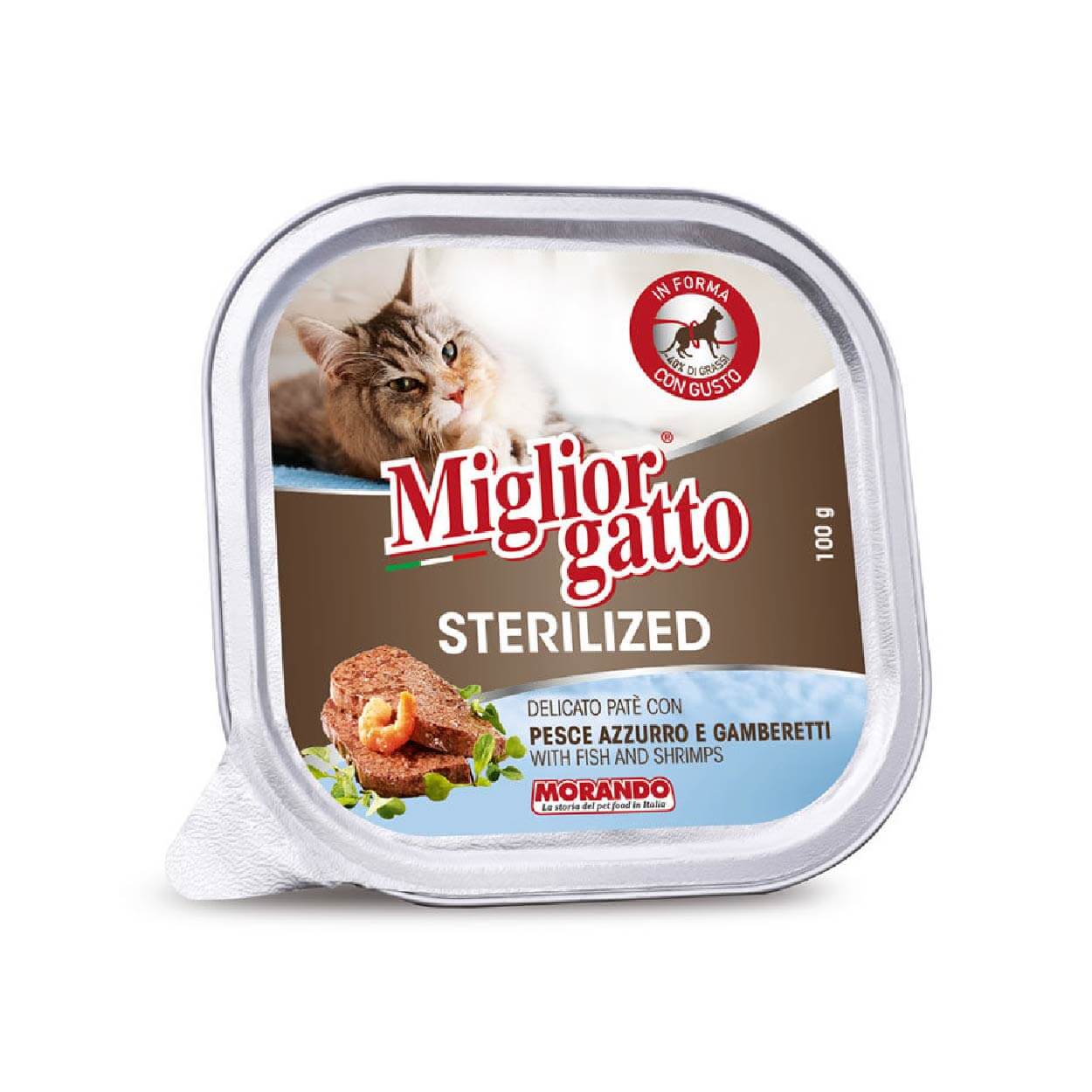 Miglior gatto Sterilised Pesce azzuro /Gamberetti 100 gr