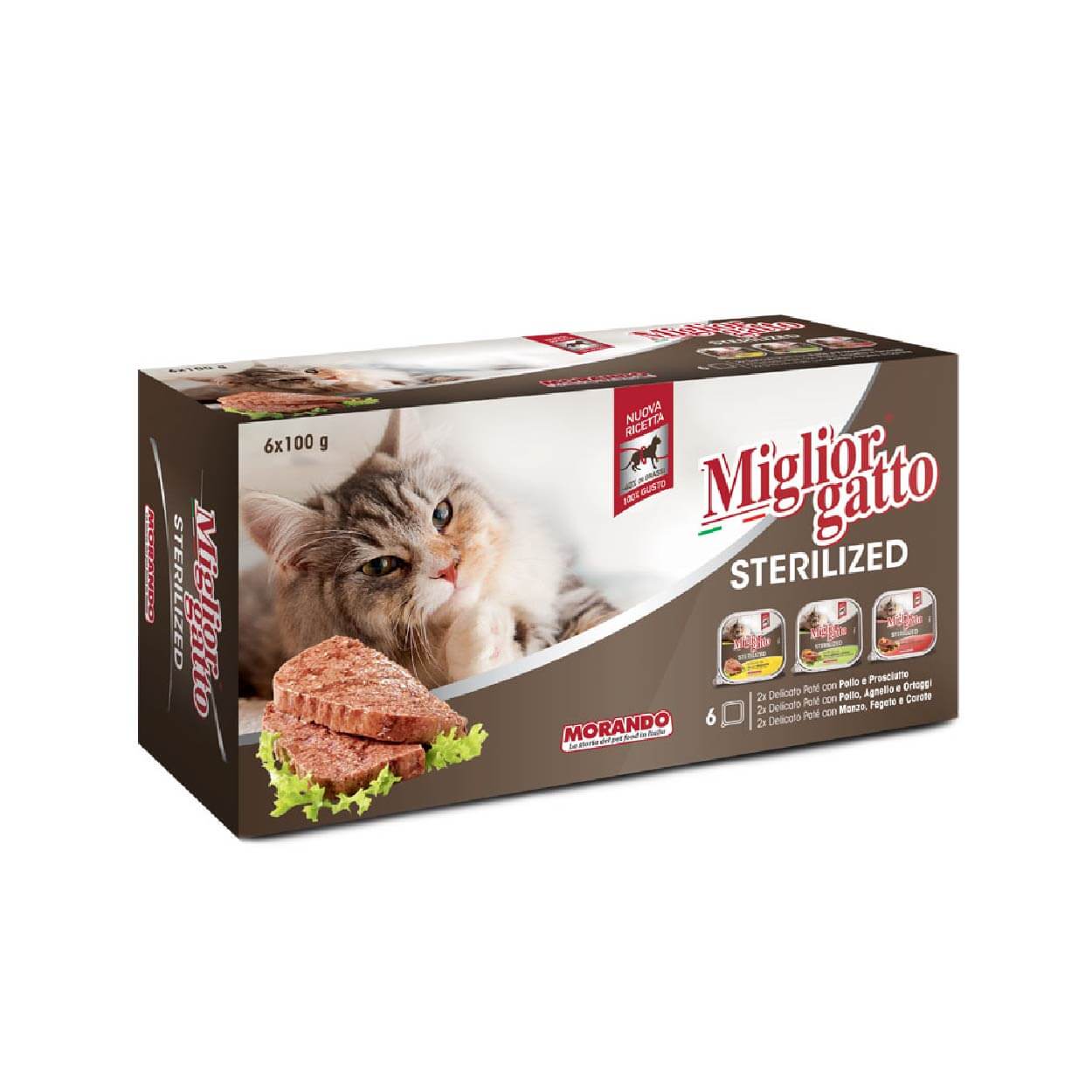 Miglior gatto pack 100gr sterilised 3x2