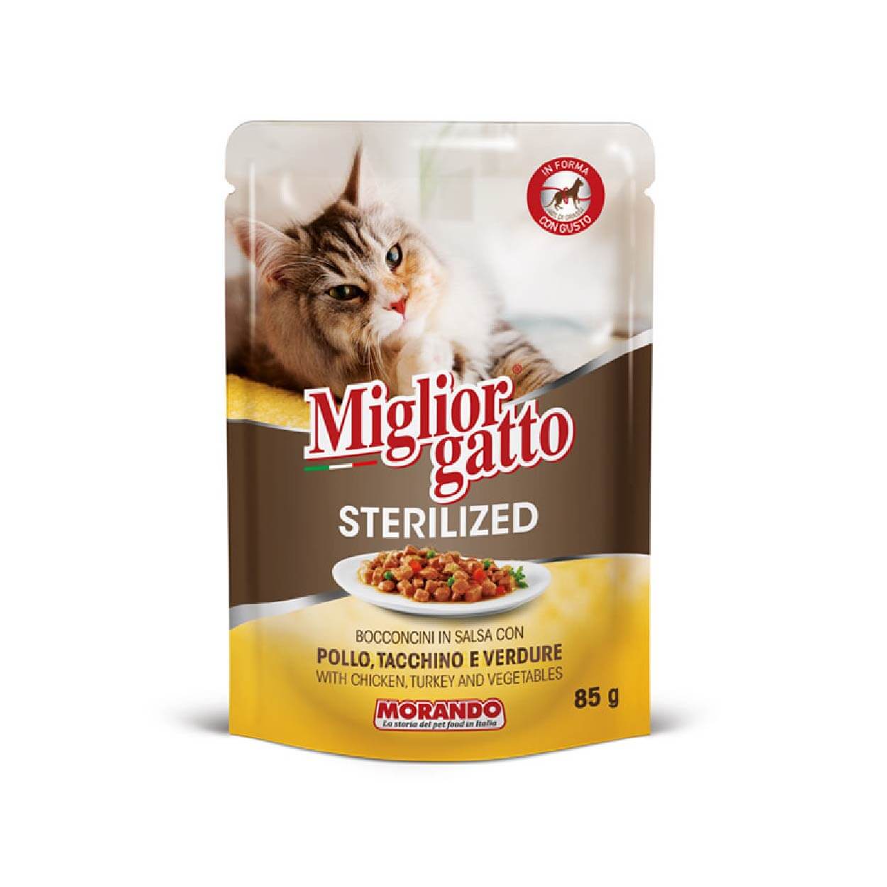 Miglior gatto Sterilised Pollo/tacchino verdure gel 85 gr