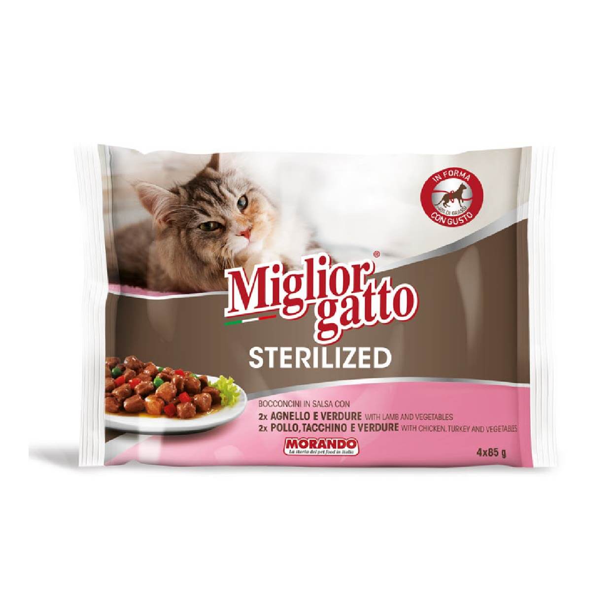 Miglior gatto Sterilised Agnelloverdure/Pollo tacchino 4x85 gr