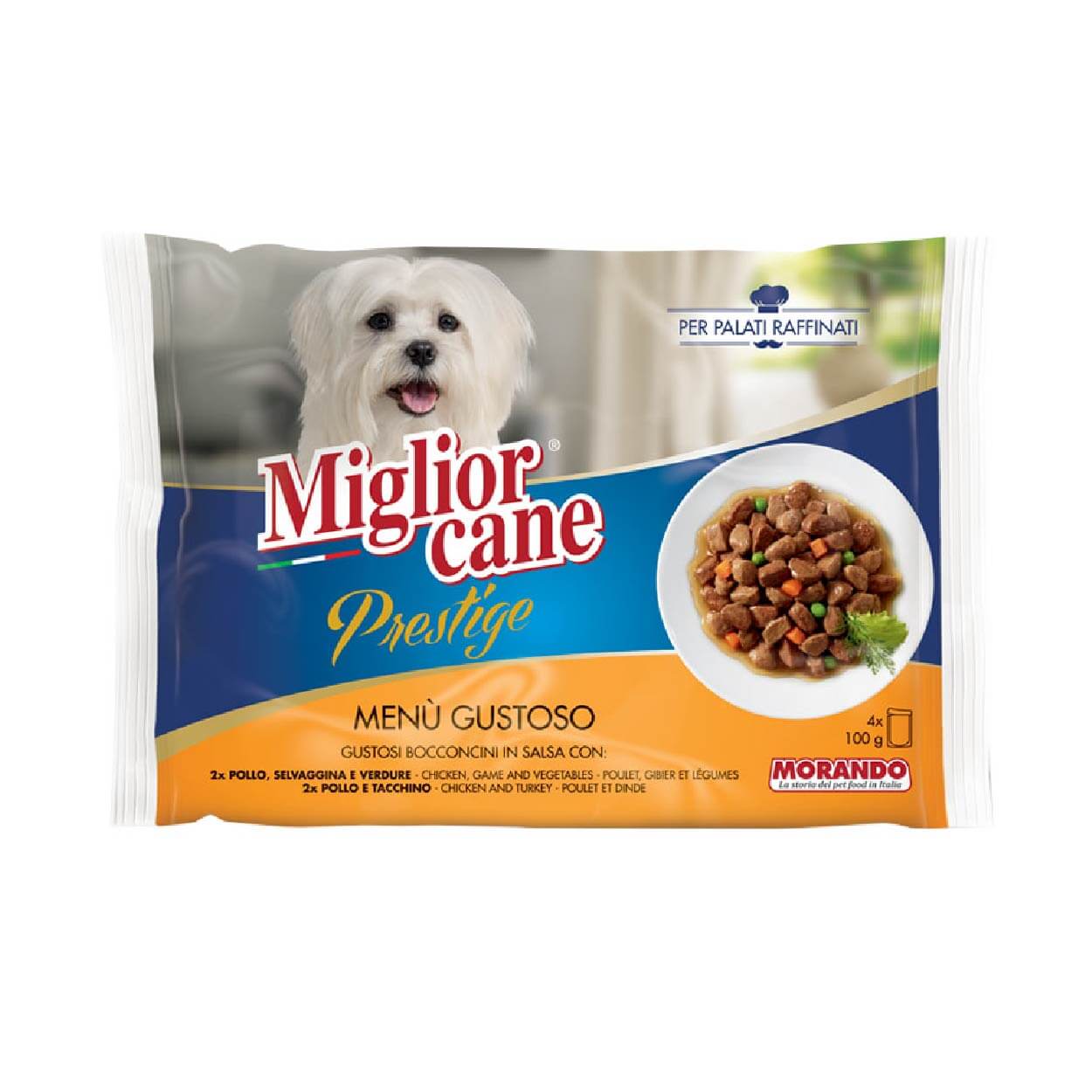 MIGLIORE CANE PRESTIGE POLLO/TACCHINO MANZO 100x4