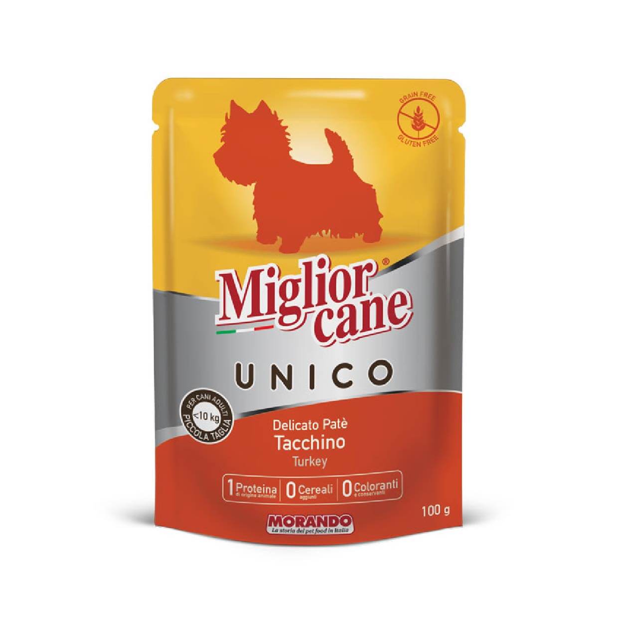 MIGLIOR CANE UNICO SOLO TACCHINO POCHON 100GR