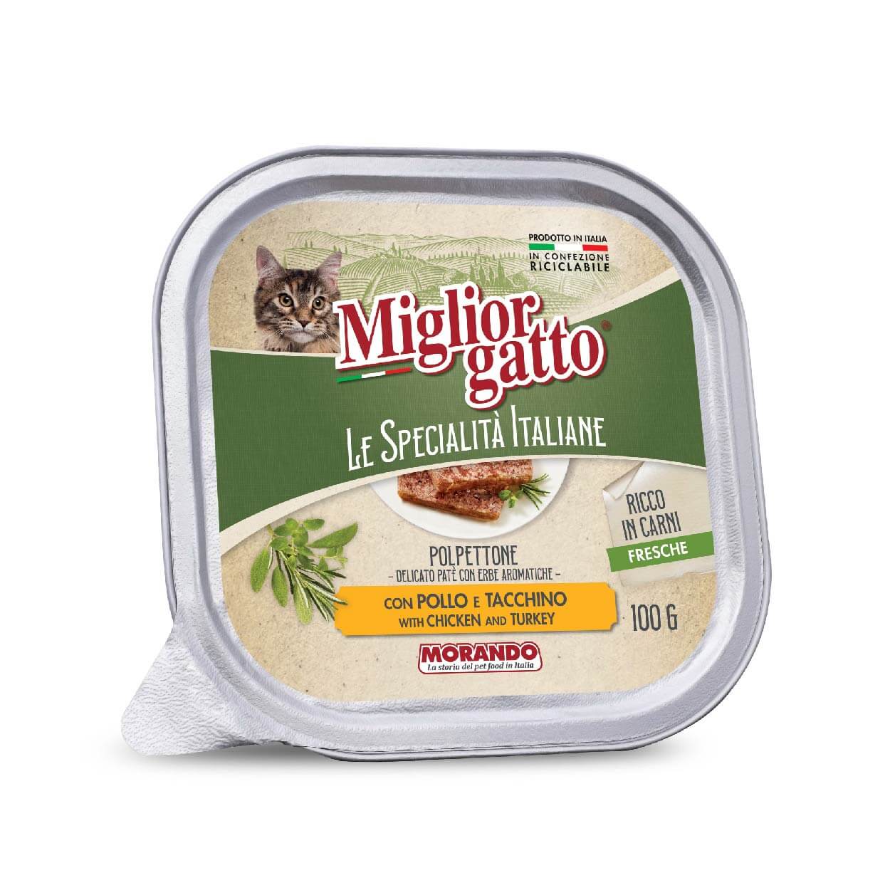 Miglior gatto Le Specialita Italiane Tasty Patè Chicken Turkey 100gr