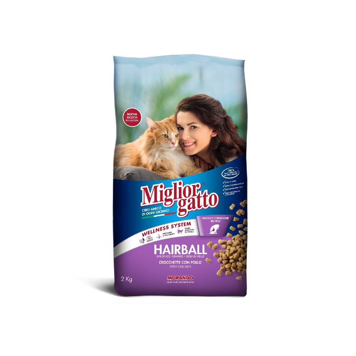 Miglior gatto Hairball Pollo 2 kg