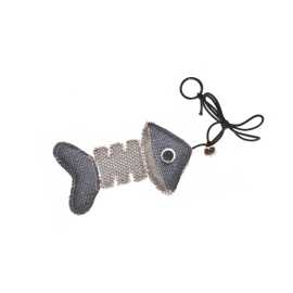 RECORD Jouet Chat Arête Poisson Bleu