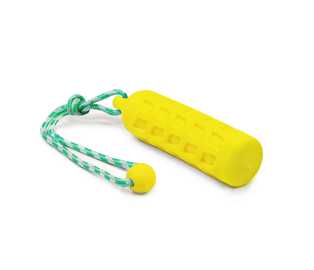 RECORD Jouet Chien Flottant Jaune 17.5cm