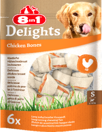 8in1 DEL Chicken Bones S 6ct